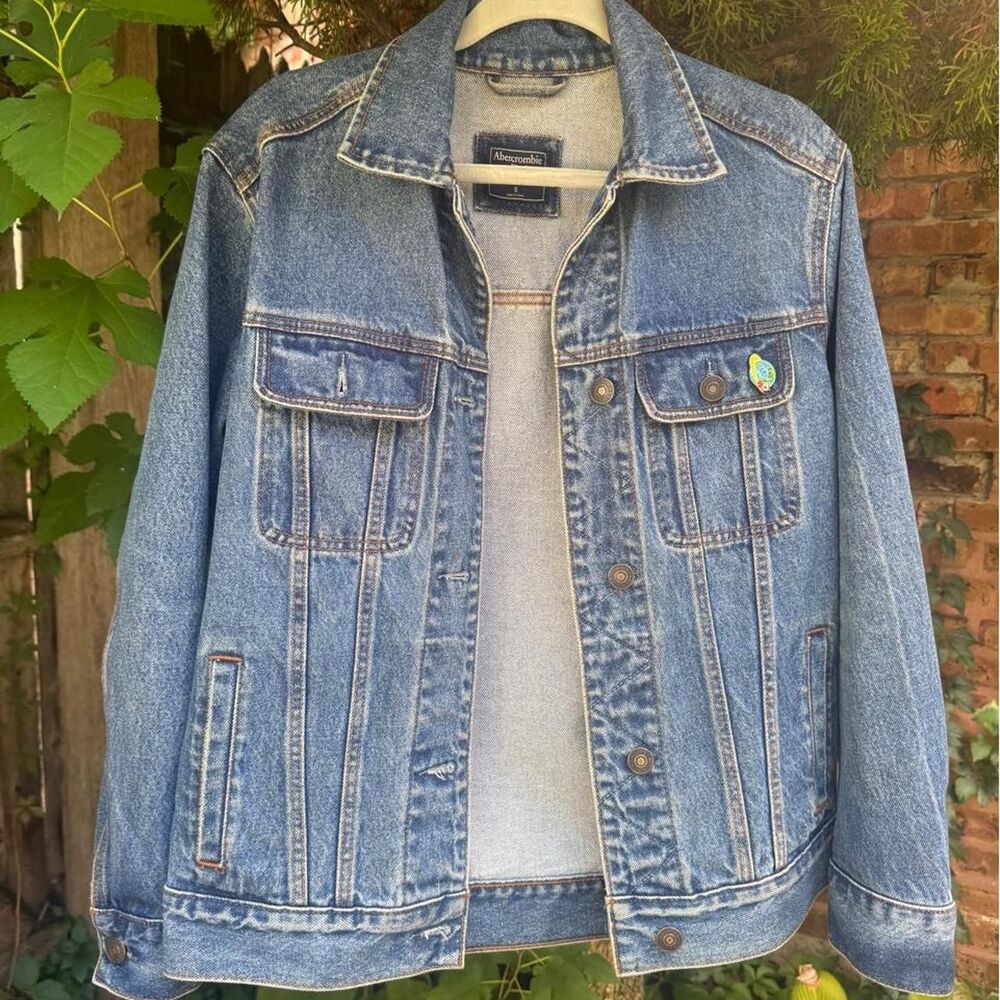 Abercrombie-fitch Women's Blue and Navy Jacket